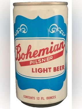 Vintage Beer Can Bohemian Pilsner Light Beer Empty General Brewing Steel Can